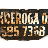 Old Shot Up "Ticonderoga Office" Sign