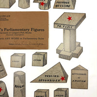 Longans Excellent, Super Scarce c. 1920s Cardboard Forms for Learning Parliamentary Procedure