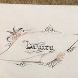 Rare Spencerian Calling Card Salesman Samples in Presumed Original Frame