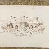 Rare Spencerian Calling Card Salesman Samples in Presumed Original Frame