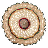 SOLD Spiderweb-like Old Hand Crocheted Doily in Excellent Palette