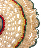 SOLD Spiderweb-like Old Hand Crocheted Doily in Excellent Palette