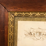 Rare Spencerian Calling Card Salesman Samples in Presumed Original Frame
