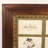 Rare Spencerian Calling Card Salesman Samples in Presumed Original Frame