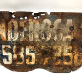 Old Shot Up "Ticonderoga Office" Sign