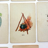 Teuila Fortune Telling Cards, Complete 1923 Deck in Original Sleeve with Instruction Booklet