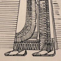 Egyptian "Roi", C. 1920s-30s Detailed French Ink Drawing