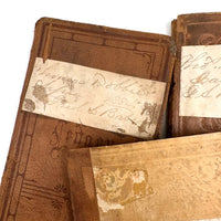 Set of Three 1880s Connecticut River Barge Operator's Ledgers with Pages and Pages of Satisfying Hatch Marks