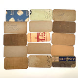 Lot of Fifteen Small Hand-painted Cardboard General Store Signs