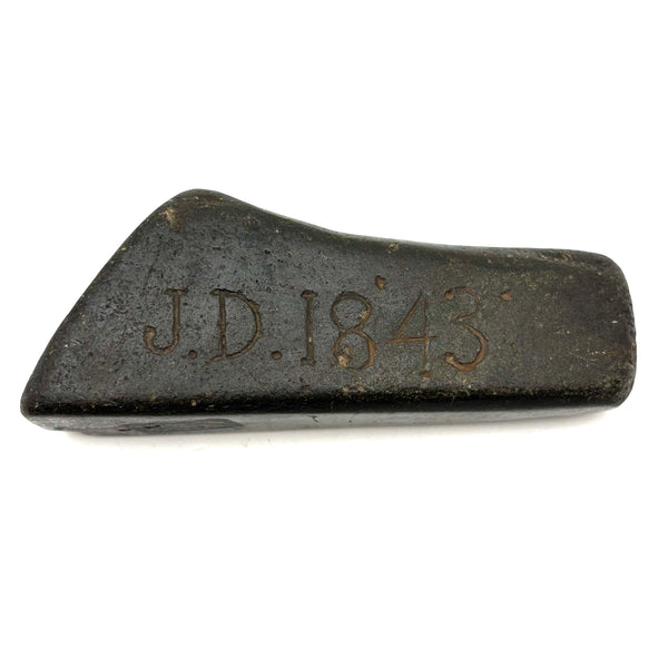 Beautifully Shaped Stone (Tool?) with Incised 1843