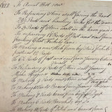 Interesting and Diverse 1816-1822 Ledger of Weston Family Expenses, Maine, Large Four Page Folio on Laid