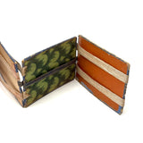 Wonderful Antique Handmade Jacob's Ladder Toy with Great Papers and Striped Cloth Ribbon