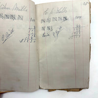 Set of Three 1880s Connecticut River Barge Operator's Ledgers with Pages and Pages of Satisfying Hatch Marks