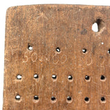 19th Century Maine Logger's Lumber Tally Board with Hand-carved Numbers