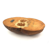 Curious Carved Folk Art Face / Mask with Blue Glass Eyes, Signed B. McInnis Bickerton