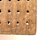 19th Century Maine Logger's Lumber Tally Board with Hand-carved Numbers