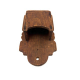 Sweet Little Antique Carved Match Holder