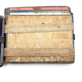 Wonderful Antique Handmade Jacob's Ladder Toy with Great Papers and Striped Cloth Ribbon