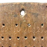 19th Century Maine Logger's Lumber Tally Board with Hand-carved Numbers