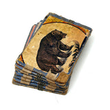 Wonderful Antique Handmade Jacob's Ladder Toy with Great Papers and Striped Cloth Ribbon