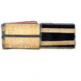 Wonderful Antique Handmade Jacob's Ladder Toy with Great Papers and Striped Cloth Ribbon
