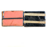 Wonderful Antique Handmade Jacob's Ladder Toy with Great Papers and Striped Cloth Ribbon