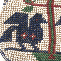 Early 20th C. Native American Beaded Coin Purse with Pair of Birds