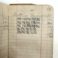 Set of Three 1880s Connecticut River Barge Operator's Ledgers with Pages and Pages of Satisfying Hatch Marks