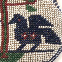 Early 20th C. Native American Beaded Coin Purse with Pair of Birds