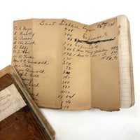 Set of Three 1880s Connecticut River Barge Operator's Ledgers with Pages and Pages of Satisfying Hatch Marks