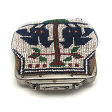 Early 20th C. Native American Beaded Coin Purse with Pair of Birds