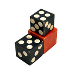 Graphically Satisfying Japanese Paper Dice Set, c. 1920s-30s