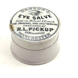 Not Perfect But Still Excellent Antique Danson's Eye Salve Apothecary Jar
