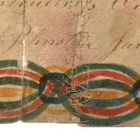 SOLD 1817-18 Hand-painted Rewards of Merit with Watercolors and Incredible Hand-sewn Mends
