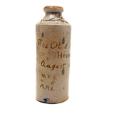 The Old Hilman House, 1897, Sweet Hand-painted Stoneware Ink Bottle with Blue Flowers
