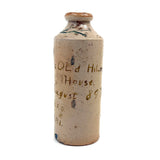 The Old Hilman House, 1897, Sweet Hand-painted Stoneware Ink Bottle with Blue Flowers