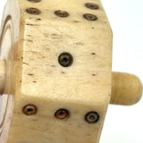 Beautiful Condition (and Brilliantly Spinning) 19th Century 8 Sided Bone Teetotem