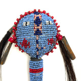 Wonderful Early-Mid 20th Century Sioux Beaded Figural Child's Rattle