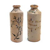 The Old Hilman House, 1897, Sweet Hand-painted Stoneware Ink Bottle with Blue Flowers