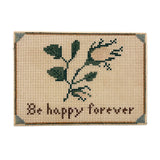 Be Happy Forever, Very Sweet 19th Century Punch Paper Embroidery