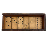 21 Very Lovely Antique Handmade Wooden Dominoes with Inlaid Pips