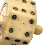 Beautiful Condition (and Brilliantly Spinning) 19th Century 8 Sided Bone Teetotem