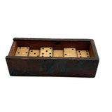21 Very Lovely Antique Handmade Wooden Dominoes with Inlaid Pips