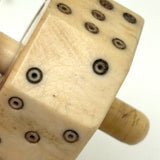 Beautiful Condition (and Brilliantly Spinning) 19th Century 8 Sided Bone Teetotem