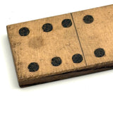 21 Very Lovely Antique Handmade Wooden Dominoes with Inlaid Pips