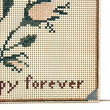 Be Happy Forever, Very Sweet 19th Century Punch Paper Embroidery