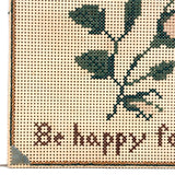 Be Happy Forever, Very Sweet 19th Century Punch Paper Embroidery