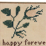 Be Happy Forever, Very Sweet 19th Century Punch Paper Embroidery