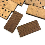 21 Very Lovely Antique Handmade Wooden Dominoes with Inlaid Pips
