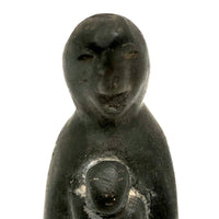 Small Inuit Carved Stone Weary Parent and Child